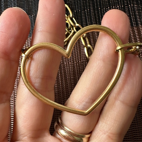 Stainless Steel Heart Choker Necklace - Picture 3 of 3